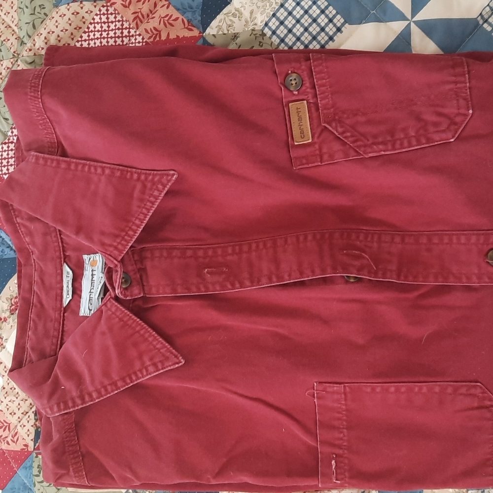 Mens cathartic short sleeve Maroon shirt